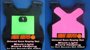 Black Light Score Keeping Vests For Gel Ball